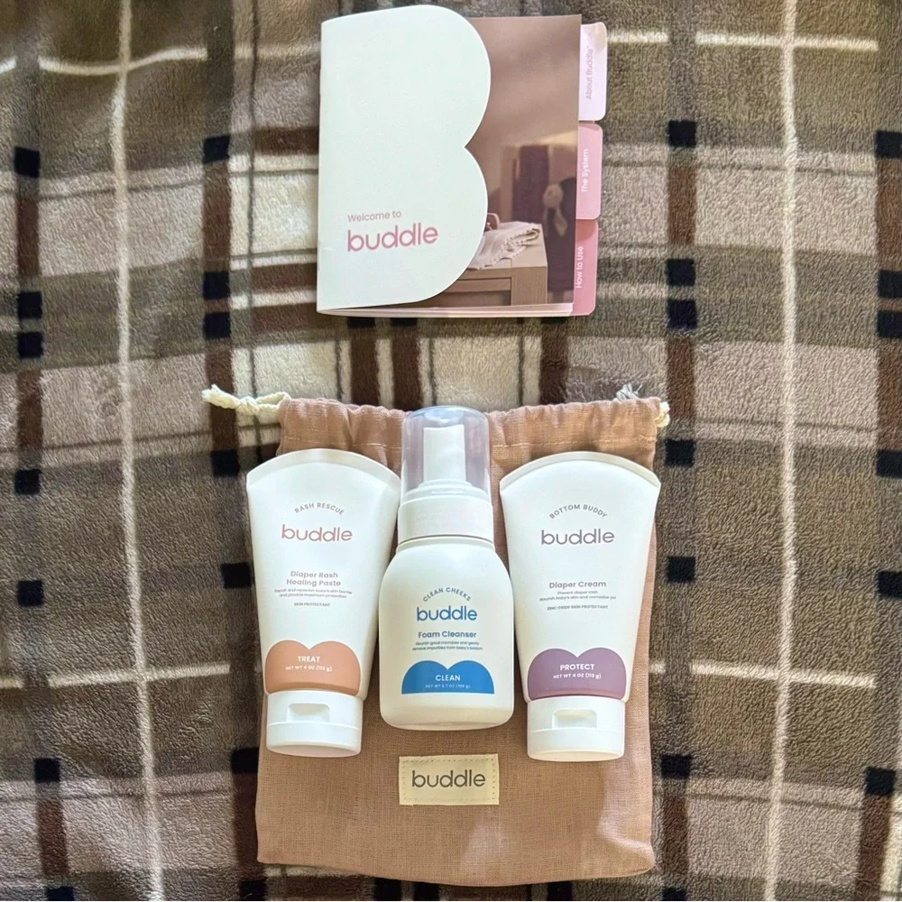 Buddle Diaper Rash Skin Care System Luxury Foam Cleanser, Cream, Healing Paste